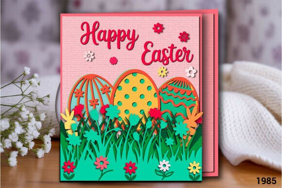 Download Happy Easter Egg Garden Card SVG 1985 - Egg Collection