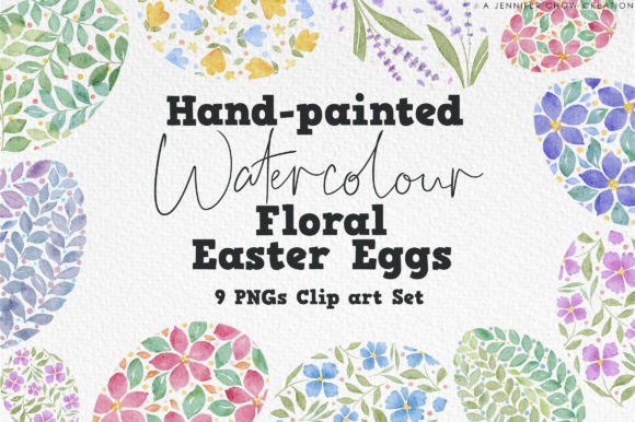 Download Watercolour Floral Easter Eggs Clipart - Egg Collection