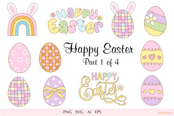 Download Happy Easter Eggs and Lettering Part 1 - Egg Collection