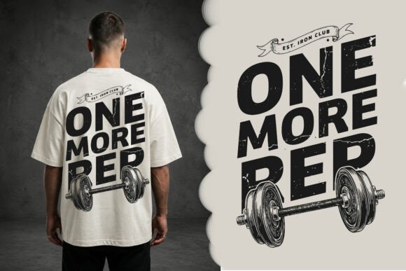 Download One More Rep Gym Typography Design - Typography design Collection