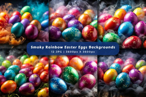 Download Smoky Rainbow Easter Eggs Backgrounds - Egg Collection