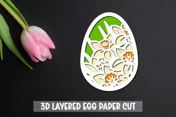 Download 3D Easter Egg SVG I Paper Cut SVG Design - Egg Collection