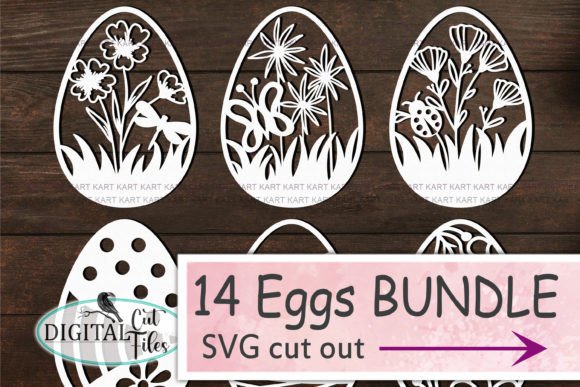 Download Floral Easter Eggs Bundle Svg Cut File - Egg Collection