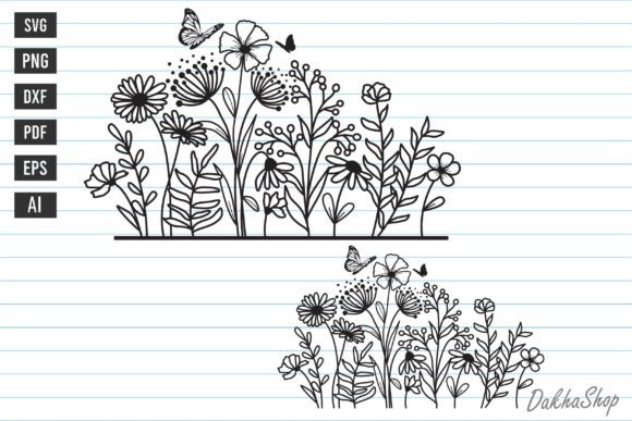 Download Wildflower Meadow Svg, Flowers Svg Files - Wildflower meadow Collection