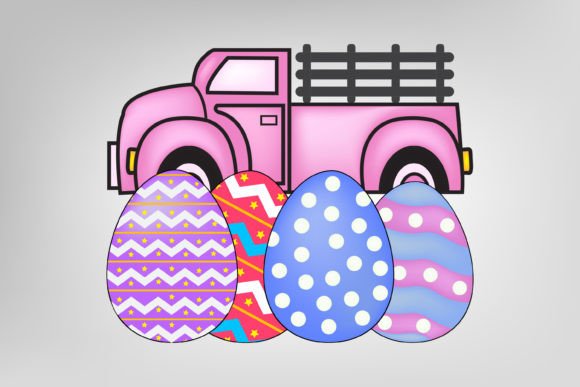 Download Watercolor Easter Truck with Eggs - Egg Collection