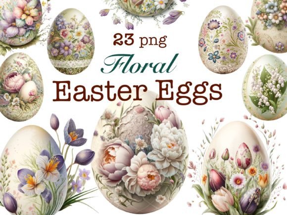 Download Floral Easter Eggs Clipart - Egg Collection