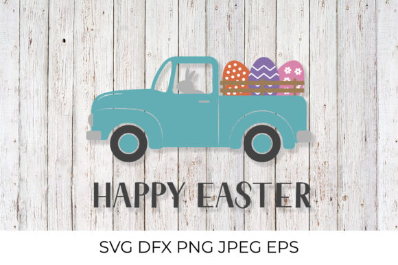 Download Easter Retro Truck with Eggs - Egg Collection