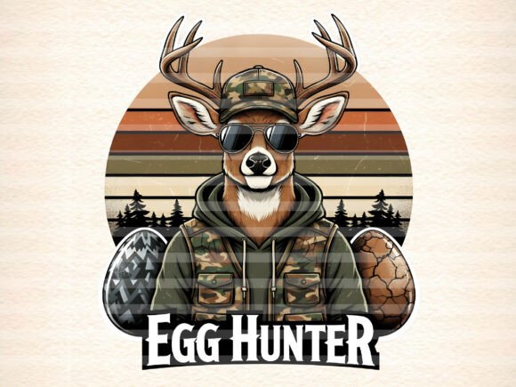 Download Egg Hunter Deer Buck Kids Easter PNG - Egg Collection