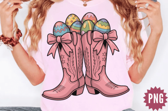 Download Cute Cowgirl Boots Eggs Easter Bunny PNG - Egg Collection