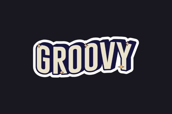 Download Groovy Text with Retro Typography Design - Typography design Collection