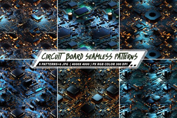 Download Circuit Board Seamless Patterns - Premium Resources
