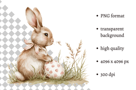 Download Cute Watercolor Easter Bunny Clipart - Watercolor easter Collection