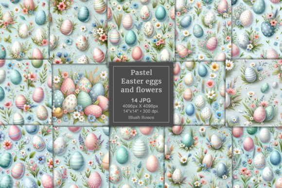 Download Pastel Easter Eggs Floral Digital Paper - Egg Collection