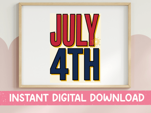 Download July 4th Retro Typography Design - Typography design Collection