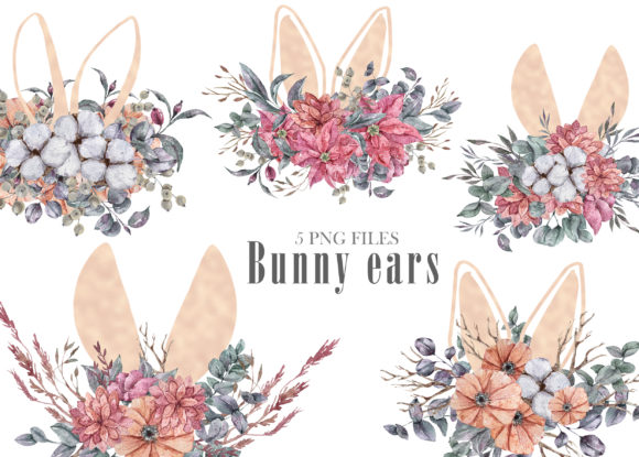 Download Watercolor Easter Bunny Ears Clipart - Watercolor easter Collection