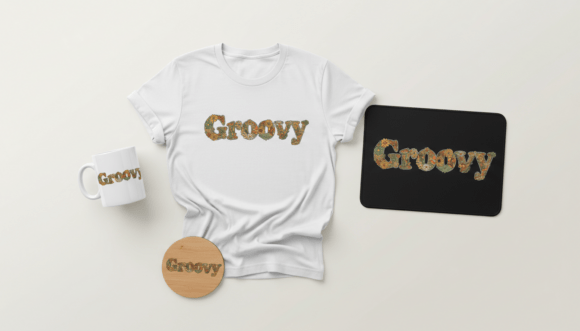 Download Groovy Floral Retro Typography Design - Typography design Collection
