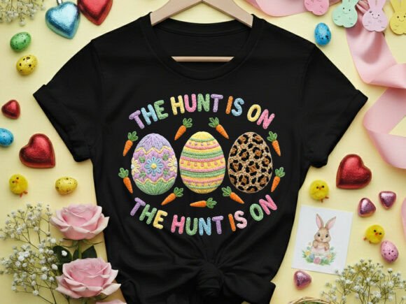 Download The Hunt is on Easter Eggs Tshirt Png - Egg Collection