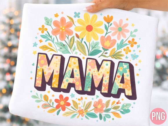 Download Mama Floral Typography Design PNG - Typography design Collection