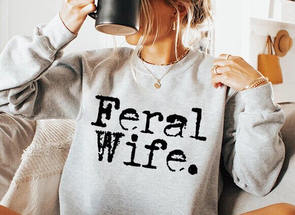Download Feral Wife Typography Design, Mom Svg - Typography design Collection