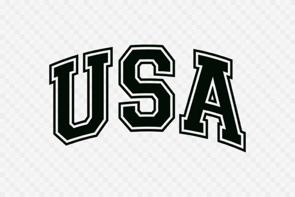 Download USA Varsity Lettering Typography Design - Typography design Collection