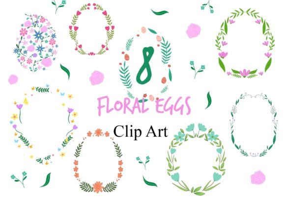 Download Floral Easter Eggs Clipart - Egg Collection