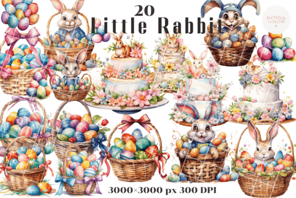 Download Easter Bunny Clipart, Easter Eggs Basket - Egg Collection