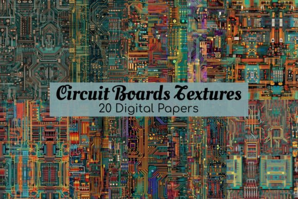 Download Circuit Boards Textures Digital Paper - Premium Resources