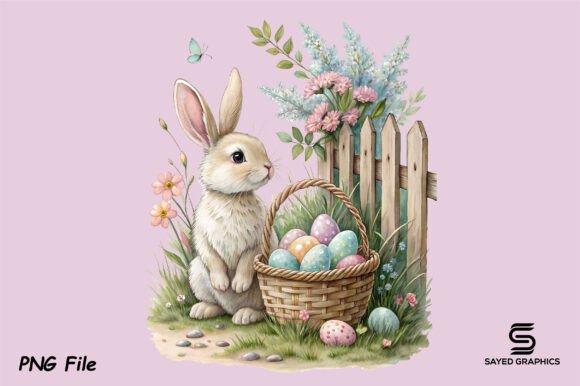 Download Vintage Easter Eggs Bunny Clipart Png - Egg Collection