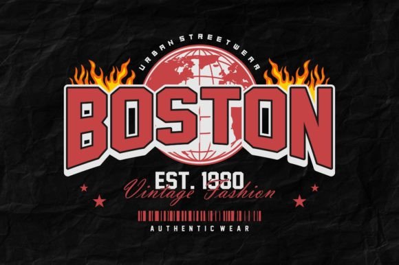 Download Boston Vintage Typography Design - Typography design Collection