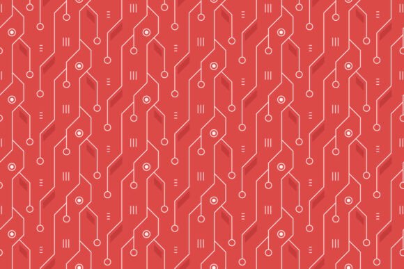 Download Red Circuit Board Seamless Pattern - Premium Bundle