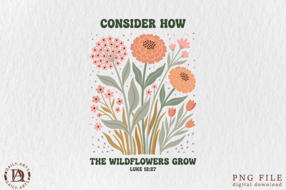Download Retro Wildflower Meadow Christian Png - Wildflower meadow Collection