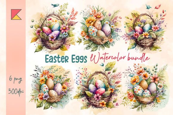 Download Floral Easter Eggs Watercolor Clipart - Egg Collection