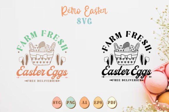 Download Farm Fresh Retro Easter Eggs SVG - Egg Collection