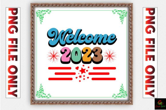 Download Welcome 2023 Retro Typography Design - Typography design Collection