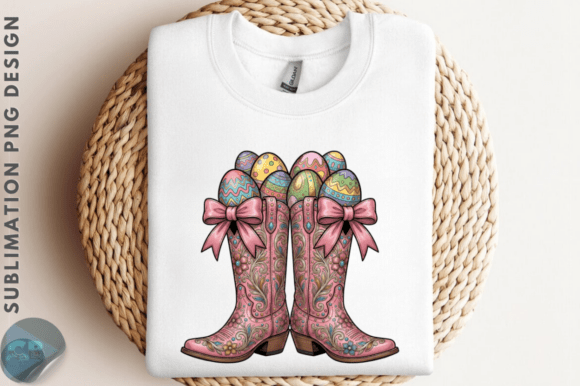 Download Cute Cowgirl Boots Eggs Easter Bunny PNG - Egg Collection